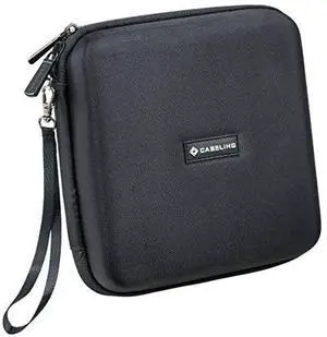 Caseling Hard Case - 7.2"x7.2"x2.2" - for External USB, DVD, CD, Blu-ray Rewriter/Writer and Optical Drives - Portable Carrying Travel Storage Case - EVA ProtectionBlack