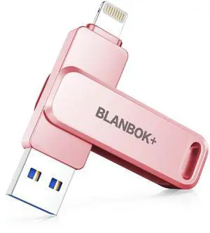 MFi Certified 512GB Flash Drive for iPhone Photo Stick, USB Memory Stick iPhone Flash Drive for Photos Videos, High Speed External Storage USB Stick Thumb Drive for iPhone/iPad/Android/PC(Rose Pink)