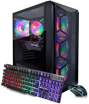 STGAubron Gaming PC Computer Desktop, AMD Ryzen 5 5500G up to 4.2G, GeForce RTX 3060 12G, 16G DDR4, 1T SSD, WiFi 6, BT 5.2, RGB Fan x4, Windows 11 Home