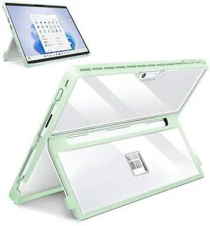 SSS·GRGB Case Updated Version fit Microsoft Surface Pro 11/10 /9/8 13-Inch, All-in-one Rugged Case Compatible with Type Cover Keyboards, Transparent&Green SSS·GRGB Case Updated Version fit Microsoft Surface Pro 11/10 /9/8 13-Inch, All-in-one Rugged Case Compatible with Type Cover Keyboards, Transparent&Green