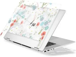Premium Crystal Clear Case for HP Envy x360 16-inch 2-in-1 Laptop 2024 Release, Creative Patterns Ultra-Slim Lightweight Scratch-Resistant Hard Shell with Professional Protection, Cute Flowers