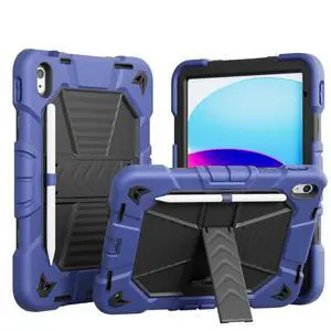 KENKE Case for iPad (A16) 11th Generation 11 Inch 2025, iPad 10th Generation Case 2022 with Screen Protector, Heavy Duty Military Grade Full-Body Shockproof Rugged Protective Cover, Navy Blue