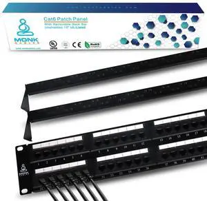 MONK CABLES | CAT6 Patch Panel | Puchdown | 48 Port