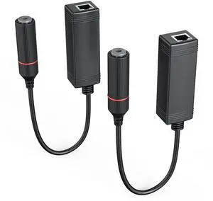 Gigabit PoE Splitter 12V Output with IEEE 802.3af/at Standard Compliant 10,100,1000Mbps Power Over Ethernet Splitter Adapter for Security Camera CCTV Surveillance IP, AP, Wireless Bridge (2 Pack)