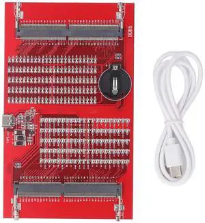 2 in 1 Slot RAM Memory Diagnostic Tester Card DDR5 DDR4 Memory Tester with LED Light for Laptop Desktop and Server Computers for DDR5 DDR4 Memory Maintenance 2 in 1 Slot RAM Memory Diagnostic Tester Card DDR5 DDR4 Memory Tester with LED Light for Laptop Desktop and Server Computers for DDR5 DDR4 Memory Maintenance