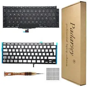 Padarsey Replacement Spanish ESPAÑOL Teclado Backlight Backlit Keyboard Compatible with MacBook Air 13" Retina A2179 2020 Spanish Layout+Keyboard Screws+ Screwdriver