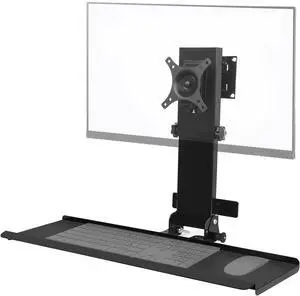Monitor Wall Mount with Foldable Keyboard Tray for Mac mini/Small PCs Monitor and Keyboard Mount | 26" Curved Platform w/Mouse Space | Holds 17"-32" Screens Monitor Wall Mount with Foldable Keyboard Tray for Mac mini/Small PCs Monitor and Keyboard Mount | 26" Curved Platform w/Mouse Space | Holds 17"-32" Screens