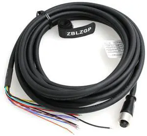 ZBLZGP M12 A-Coded 12 Pin Male to Female Aviation Sensor Shielded Signal Cable for Cognex Camera Industrial Ethernet I/O Extension RS-232 Cable (Straight 12Pin Female, 5M/16.4FT)