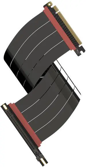 LINKUP PCIE 5.0 Riser Cable | for Vertical GPU Mount | Right Angle | Graphics Card GPU Ready | Usable with PCIe 4.0 & RX9070/ RTX5090 | 40cm (Total Length: 44cm) LINKUP PCIE 5.0 Riser Cable | for Vertical GPU Mount | Right Angle | Graphics Card GPU Ready | Usable with PCIe 4.0 & RX9070/ RTX5090 | 40cm (Total Length: 44cm)