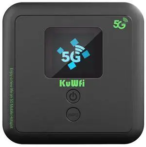 Portable 5G WiFi 6 Mobile Hotspot | 6000mAh Battery for RV/Outdoor/Travel | Unlocked Cellular Router | eSIM & SIM Dual Support | 3000Mbps | 32 Devices | Compatible with AT&T & T-Mobile