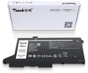 Tanch Laptop Battery P104F P137G P104F001 P104F002 P137G001 P137G002 WY9DX M3KCN Replacement for Latitude 5520 5420 Precision 3560 11.4V 3680mAh 42W
