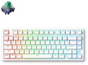 MCHOSE Jet 75 Rapid Trigger Keyboard 75% Percent, Hall Effect Topographic Gaming Keyboard, Wired RGB Custom Mechanical Keyboards with Magnetic Switch, PBT Keycaps, White
