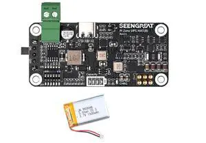 Uninterruptible Power Supply HAT for Raspberry Pi Zero Series, 5V Stable Output, Solar Charging (5V24V), Ba-ttery Monitoring via I2C,Low-Power UPS Expansion Board