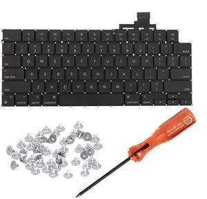 HAWSON US A2681 A3113 A2941 A3114 Keyboard Replacement for MacBook Air M2 M3 M4 Retina 13.6 inch A2681 A3113 A3240, 15 inch A2941 A3114 A3241 2023-2025 Year US Layout (Black)