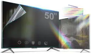 ZUONYUT 50 Inch TV Glare Stopper,Anti Glare Film for TV 50 Inch Glare Screen Anti Blue Light Filter,Anti Glare TV Screen Protector Outdoor LCD TV Glare Shield, Reduce Reflection and Glare (50 INCH 616