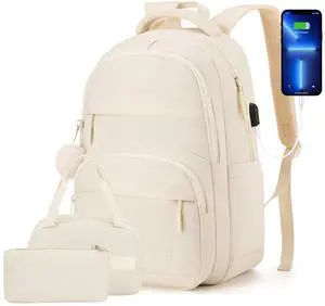 YAMTION 3 Pack School Bag Set for Women Girls,Laptop Backpack for College Students Secondary School Bags Book Bag Back Pack,Mochilas Mujer Morrales Escuela