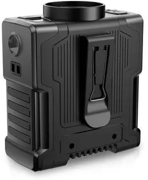 EasyAcc Portable Waist Fan, 20000RPM Strong Airflow,10000mAh Battery Rechargeable Wearable Shirt Fan with Light, 24H Working Time, Personal Cooling Fans for Blue Collar, Outdoor Jobsite (with Lanyard)