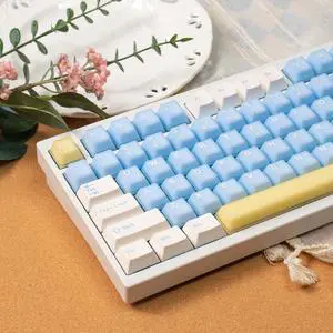 164 Keys Custom PBT Keycaps Cherry Profile Doubleshot Jelly Keycaps Set Fit for 61/64/871/04/108 Mechanical Keyboard Cherry Mx Switches