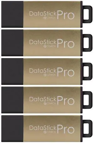 Centon DataStick USB 3.0 Flash Drive 8GB x 5, Gold Metallic (S1B-U3P16-8G-5)