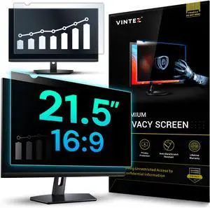 VINTEZ 21.5 Inch 16:9 Privacy Screen for Computer Monitor and Laptop - Anti Glare Protector Film Blue Light Filter Eye Protection - Computer Screen Privacy Shield, [1 Pack]
