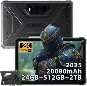 HOTWAV R9 Plus Rugged Tablet, 11 Inch 2K FHD+ Waterproof Tablets 24GB + 512GB/TF 2TB Android 14 Tablet, 20080mAh Battery, 64MP+16MP, Octa-Core, Dual SIM 4G/WLAN 5/IP68&IP69K/Face ID/GPS/OTG/Gemin AI
