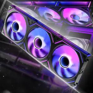 AsiaHorse Dawn Pro 120mm Case Fan, ARGB PWM 1850RPM / 68CFM Airflow, Forward & Reverse Blade Design, Low Noise, Precision HDB Bearings High Performance Unit PC Fan Modular Daisy Chain