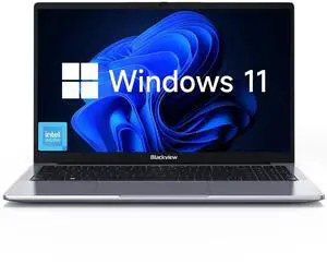 Blackview Laptop 2025, Laptops Computer for Business Student, Quad-Core N150 (Up to 3.6GHz, Beat N5095/ N95/N97/N100), 16GB DDR4 512GB SSD, 15.6 FHD IPS TÜV Screen, 100W Type-C Fast Charge, 4K HDMI