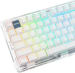 TIMSEKER 142 Keys Backlit Shine Through Keycap Set, Minimalist White Cherry Profile PBT Keycap, Dye Sublimation Custom Key Cap for Mechanical Gaming Keyboard