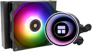 Thermalright FN 120 ARGB Black CPU Water Cooler, 120mm Aio Cooler, Infinite Mirror ARGB Water Pump,2000RPM,for AM4/AM5,Intel LGA 1700/1851/1150/1151/1200