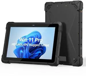 HEIGAOLAPC IP67 Rugged Tablet, N100 (up to 3.4GHz), 8GB RAM 128GB ROM, 10,1 Zoll Windows 11 Pro Industrie Tablet PC with 8000mAh Battery 4G LTE USB3.0 / WiFi 5 / BT5.0 / FHD for Outdoor Fieldwork