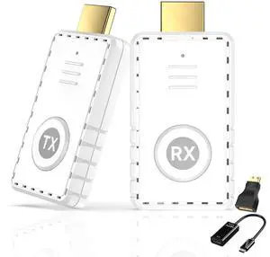 AYY 5G Wireless HDMI Transmitter and Receiver Kit, 4K HDMI Extender with 164FT Range, Plug & Play Wireless Display Adapter for PC/Laptop/TV/Projector/Camera/MacBook/Gaming Console, Low Latency