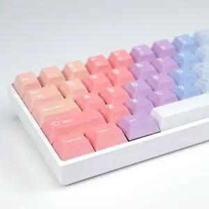 KBDiy 143 Keys Dreamscape Key caps, Dye-Sublimation PBT Custom Keycap Set for Cherry Profile, Cute Gradient Colored Keycaps Customized Pattern Keycaps for MX Switches Mechanical Gaming Keyboard