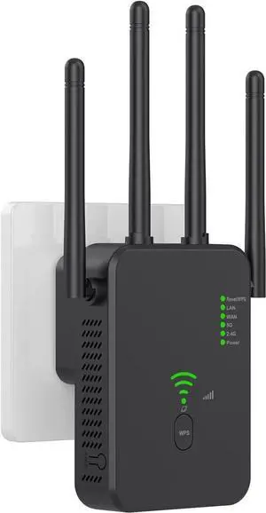 WiFi Extender, WiFi Signal Booster, 6 Antenna 360° Coverage Home WiFi Extender, Ultra Stable WiFi Repeater, Coverage Up to (2000 sq. ft.), Wireless Signal Booster with 2 Ethernet Ports