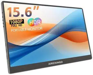 AIREIXINGD Portable Monitor-15.6-inch 1080P FHD Laptop Monitor USB HDMI Type-C Computer Monitor HDR for PC Mac Phone Xbox Switch PS4 PS5 Built-in Stand AIREIXINGD Portable Monitor-15.6-inch 1080P FHD Laptop Monitor USB HDMI Type-C Computer Monitor HDR for PC Mac Phone Xbox Switch PS4 PS5 Built-in Stand
