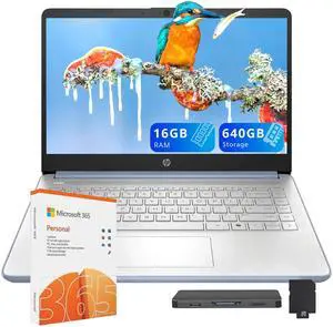 HP Stream 14" HD Laptop, Intel Processor N150, 16GB RAM, 640GB Storage(128GB UFS+512GB Docking Station Set), Intel Graphics, Webcam, Wi-Fi 6, 1 Year Office 365, Copilot, Fast Charge, Win 11, HP Stream 14" HD Laptop, Intel Processor N150, 16GB RAM, 640GB Storage(128GB UFS+512GB Docking Station Set), Intel Graphics, Webcam, Wi-Fi 6, 1 Year Office 365, Copilot, Fast Charge, Win 11,