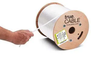 trueCABLE Cat6A Direct Burial, Shielded FTP, 500ft, Waterproof, Outdoor Rated CMX, White, 23AWG Solid Bare Copper, 750MHz, PoE++ (4PPoE), ETL Listed, Bulk Ethernet Cable trueCABLE Cat6A Direct Burial, Shielded FTP, 500ft, Waterproof, Outdoor Rated CMX, White, 23AWG Solid Bare Copper, 750MHz, PoE++ (4PPoE), ETL Listed, Bulk Ethernet Cable