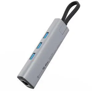 FUNDIAN USB C to 5 in 1 Hub, Gigabit RJ45 Ethernet Adapter, 3 x USB 3.0, 100W Power Delivery, Compatible with MacBook Pro Air, iMac, Mac Mini, iPad, Galaxy S23 S22, Surface Book, Dell XPS, Chromcast 4 FUNDIAN USB C to 5 in 1 Hub, Gigabit RJ45 Ethernet Adapter, 3 x USB 3.0, 100W Power Delivery, Compatible with MacBook Pro Air, iMac, Mac Mini, iPad, Galaxy S23 S22, Surface Book, Dell XPS, Chromcast 4