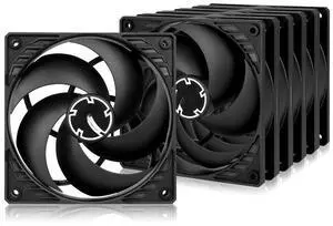 P12 PWM PST (5 Pack) - PC Fans, 120mm Case Fan, PWM Sharing Technology (PST), Pressure-optimised, Quiet Motor, Computer, 2001800 RPM (0 RPM <5%) - Black