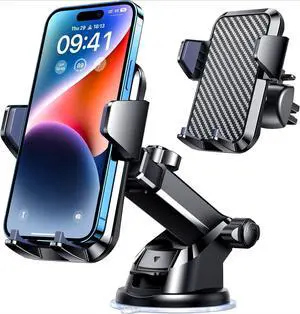 85+LBS Strongest Suction & Military-Grade 2025 Ultimate Car Phone MountPatent & Safety Certs Cell Phone Holder Truck Stand for Dashboard Windshield Vent for iPhone 16 15 Pro Max 14 Samsung