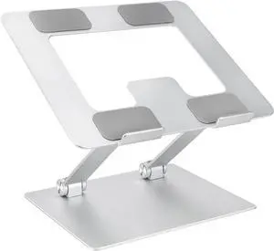 Sturdy and Portable Ergonomic Laptop Stand for Desk, Adjustable Riser, Fits all Laptops and Notebooks up to 17.3 Inch, Silver, 10 x 8.7 x 6 in