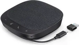 PowerConf S330 USB Speakerphone, Conference Microphone for Home Office, Smart Voice Enhancement, Plug and Play, 360° Voice Coverage, Powerful Sound, Desktop PC Speaker, Online Meetings