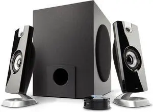 2.1 Speaker System with Subwoofer with 18W of Power  Easy Setup and Convenient Controls, Great for Music, Movies, and Gaming