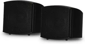 AA321B Mountable Indoor Speakers 400 Watts Black Bookshelf Pair