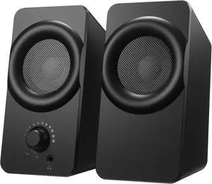 Computer Speakers for Desktop PC, Plug & Play USB Speaker with 2 Speaker Units, Dynamic RGB Light PC Speakers, USB/Type-C Powered Wired Speakers for Desktop, Laptop, Projector