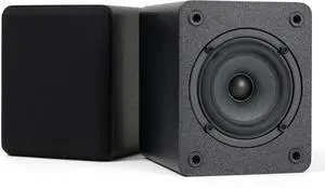 COVO-S 2-Way Passive Bookshelf Speakers, Amplifier Required, Not for Turntable, 3-Inch Woofer, 0.75-Inch Tweeter, Wall Mountable, Pair, Black