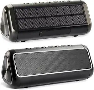Solar Bluetooth Speaker Portable Wireless, 50H Playtime with HD Stereo Sound,5000mAh Can Charge Cell Phone,BT5.3,Outdoor Waterproof IPX6,TWS Pairing/AUX/TF play for Camping/Beach/Party/travel/Cycling