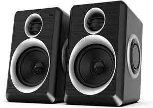 2.0 Computer Speakers, PC Speakers 3.5mm Aux Input, USB-Powered Small PC Speakers with Deep Bass, Suitable for Desktop Computers/Laptops Built in 4 Speaker Diaphragms