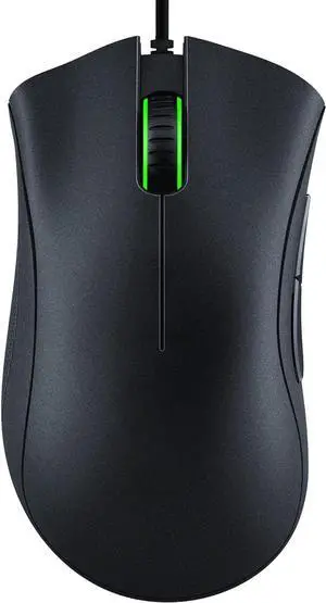 DeathAdder Essential Gaming Mouse: 6400 DPI Optical Sensor - 5 Programmable Buttons - Mechanical Switches - Rubber Side Grips - Classic Black