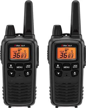 LXT600VP3 FRS Walkie Talkies - Long Range 36-Channel Two-Way Radios, NOAA Weather Alerts(2-Pack, Black)