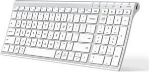 BK10 Bluetooth Keyboard, Universal Bluetooth 5.1 Wireless Keyboard with Number Pad, Ergonomic Design, Multi-Device Compatibility, Stable Connection for Mac, iPad, iPhone, Android, Windows